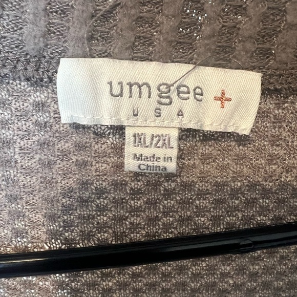 Umgee Brown Waffle Knit Button Cardigan Women’s 1XL/2XL Oversized Fall Layer - Picture 3 of 5